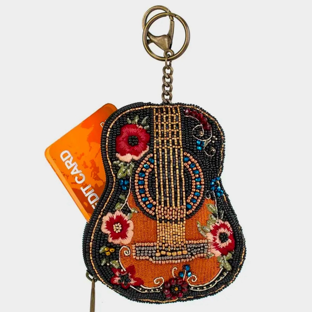 Mary Frances - Hand Beaded Classical Vibe Key & Card Holder Coin Purse